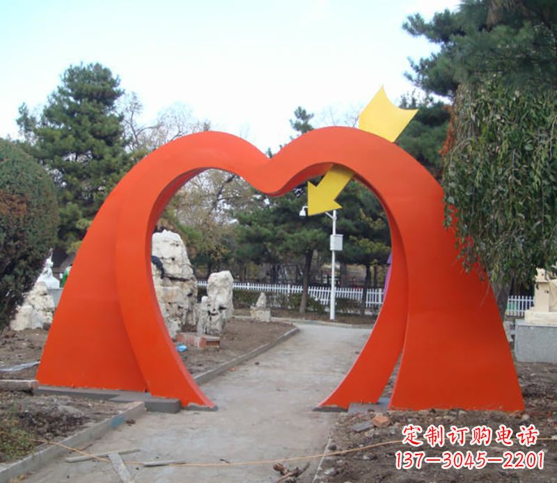 廊坊不锈钢拱门雕塑给空间增添灵动之美