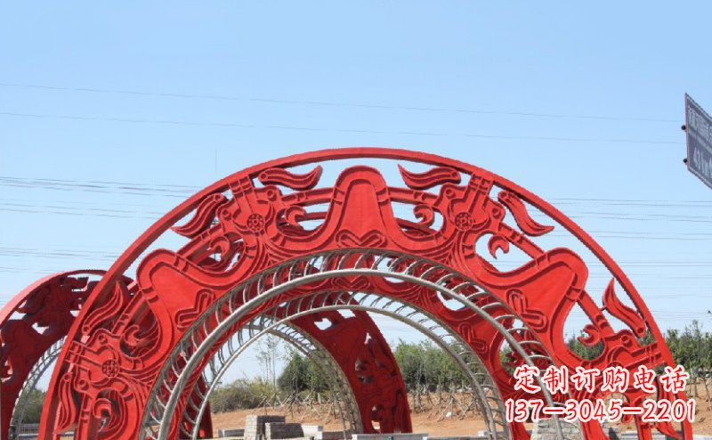 廊坊不锈钢拱门雕塑美丽的艺术精品