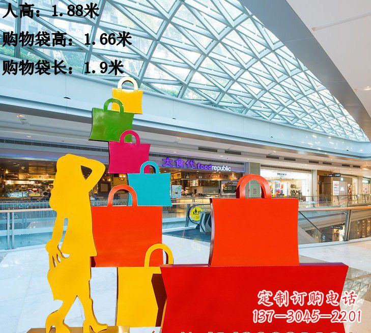 廊坊不锈钢购物袋雕塑艺术品的独特之处