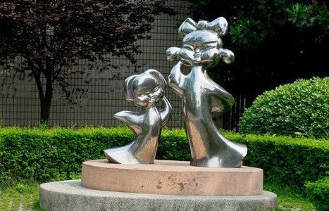 廊坊不锈钢古代儿童雕塑