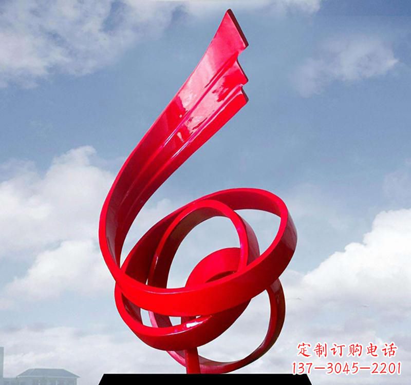 廊坊美丽的飘带雕塑——城市的精灵
