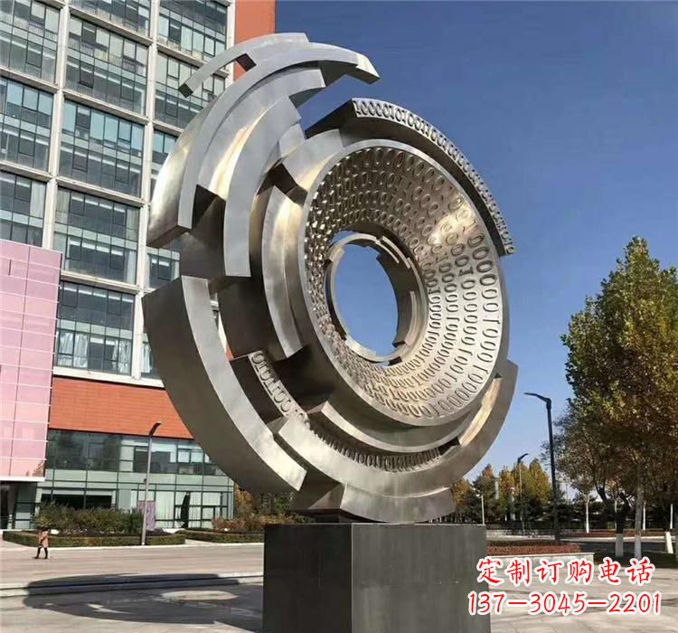 廊坊不锈钢齿轮雕塑流动的美丽