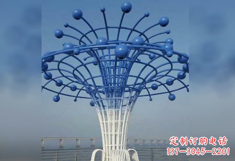 廊坊不锈钢广场上的喷泉雕塑