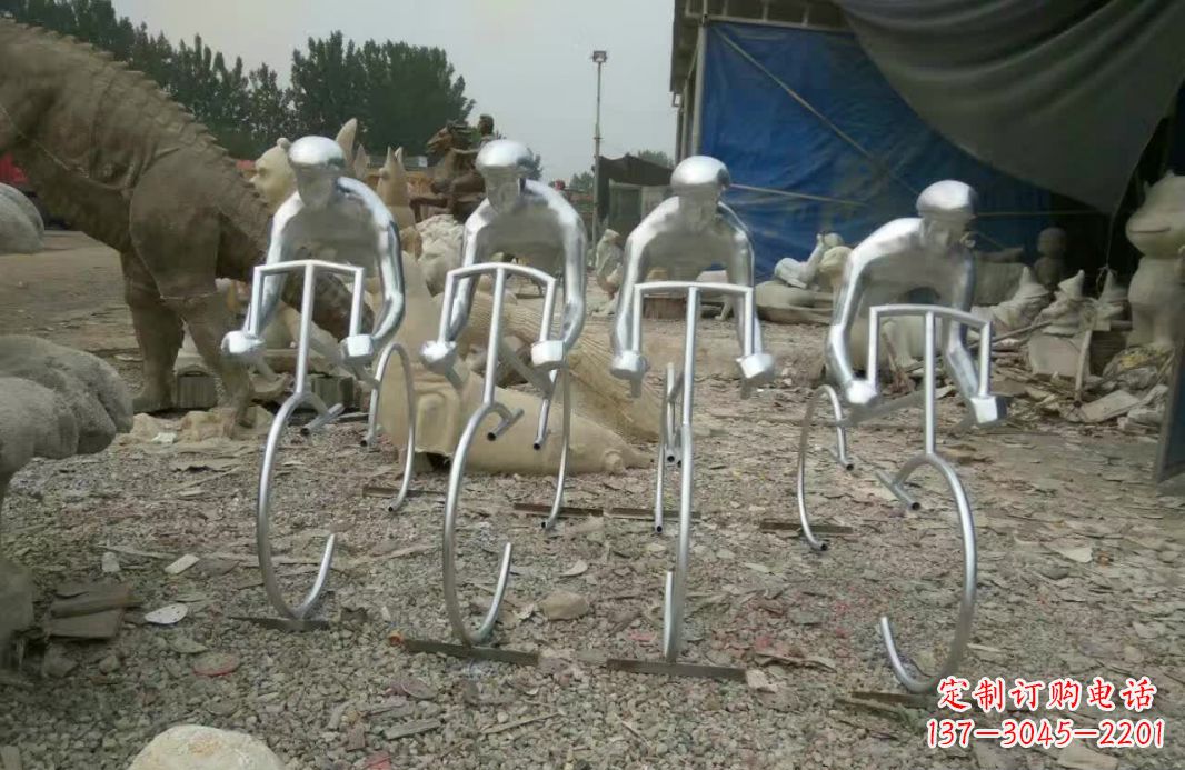 廊坊不锈钢自行车雕塑——美丽的自行车文化精神