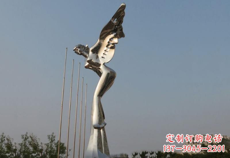 廊坊不锈钢天使雕塑精美而优雅