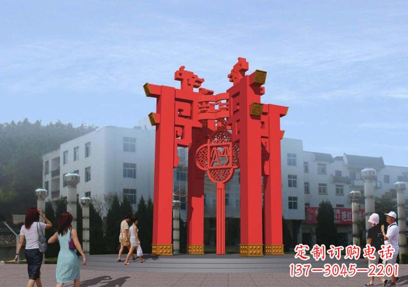 廊坊不锈钢灯笼雕塑——点亮城市美景