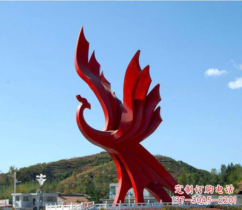 廊坊璀璨凤凰不锈钢广场上的艺术之美