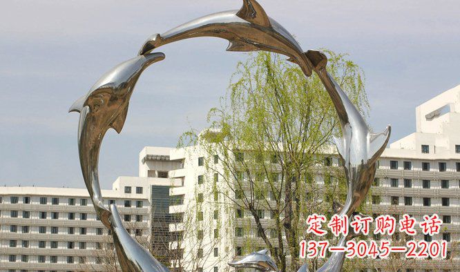 廊坊海豚雕塑精美景观的象征