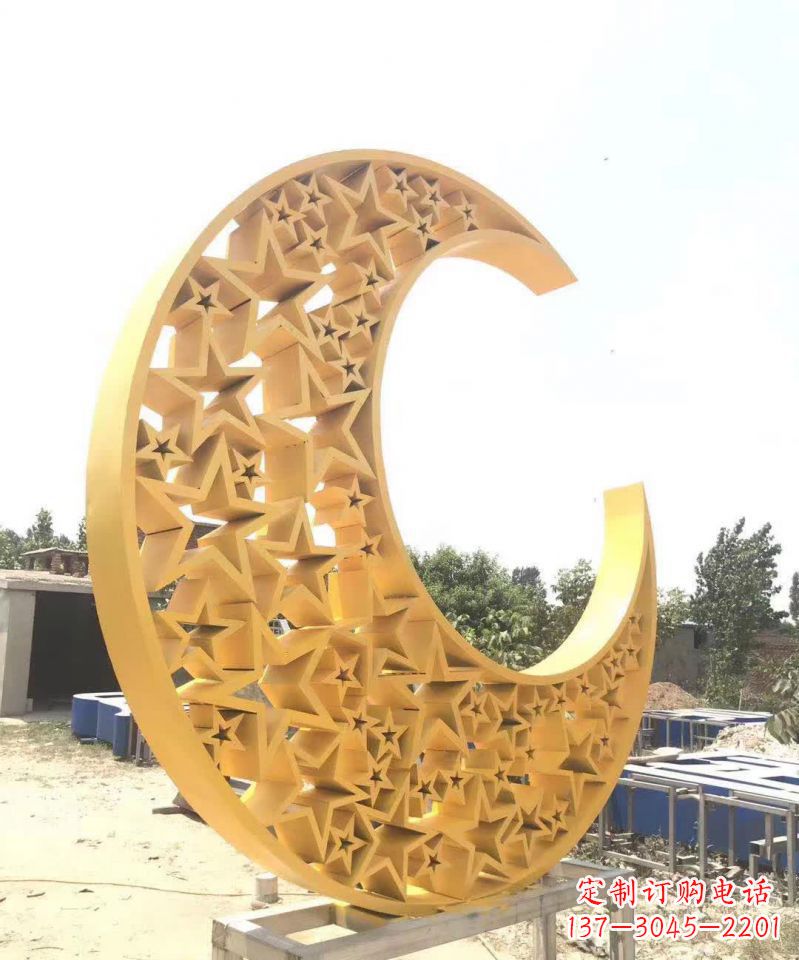 廊坊不锈钢月亮雕塑象征着梦想与希望