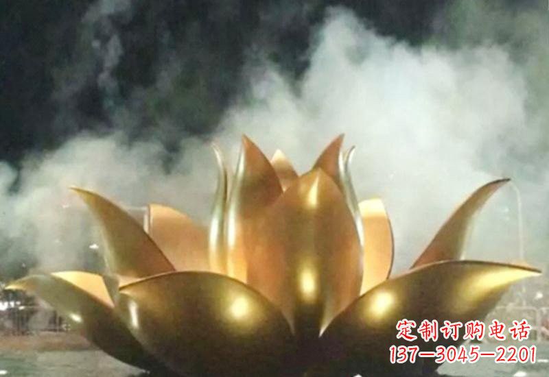 廊坊不锈钢莲花喷泉雕塑——让美景更加精彩