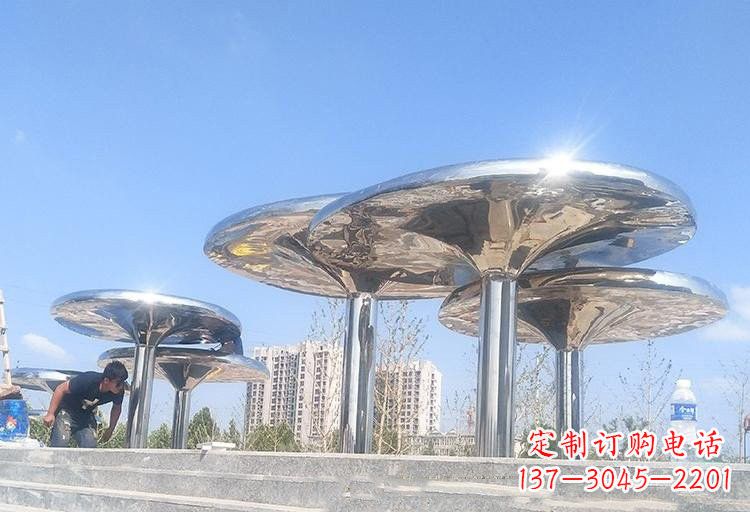 廊坊不锈钢广场凉亭雕塑——精美雕塑点缀美丽环境