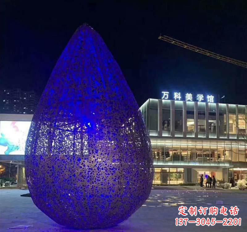 廊坊不锈钢水滴雕塑-自然之美