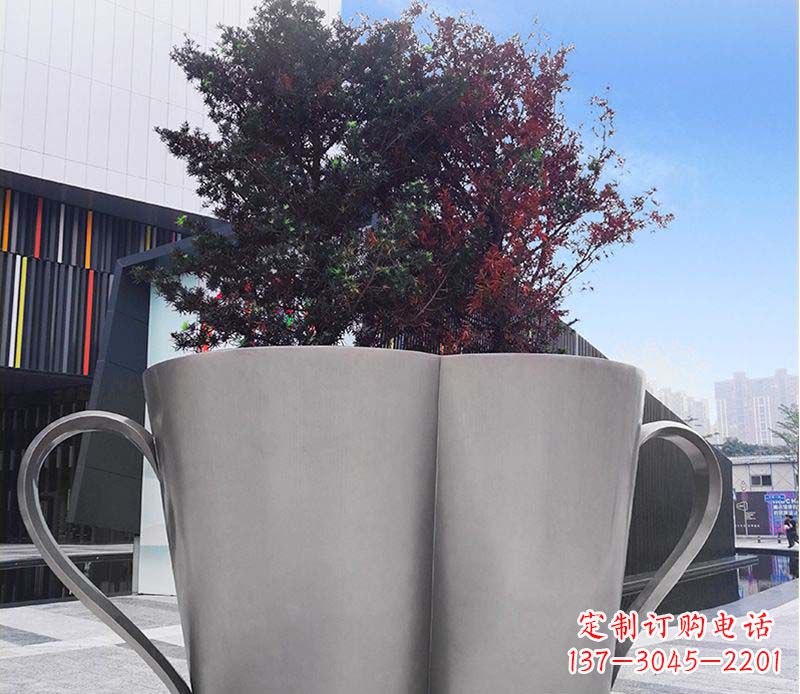 廊坊不锈钢花盆雕塑美观耐用