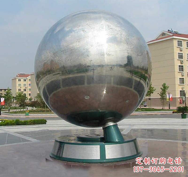 廊坊不锈钢地球雕塑现代艺术的精美结合