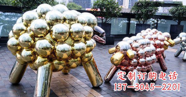 廊坊不锈钢动物雕塑肖恩的小羊