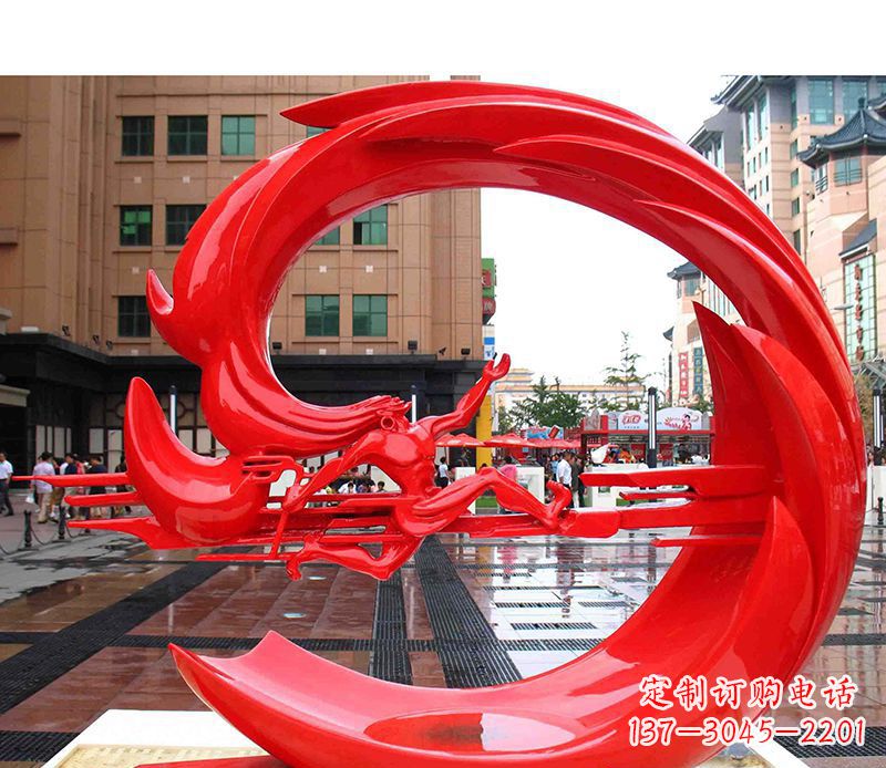 廊坊精美的不锈钢圆环雕塑