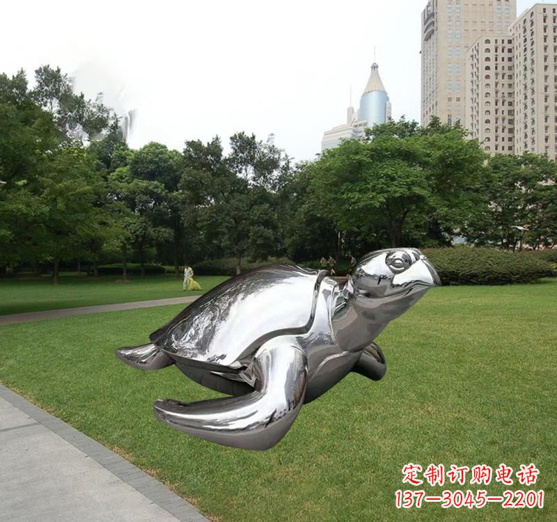 廊坊不锈钢海龟雕塑传承海洋文化的象征
