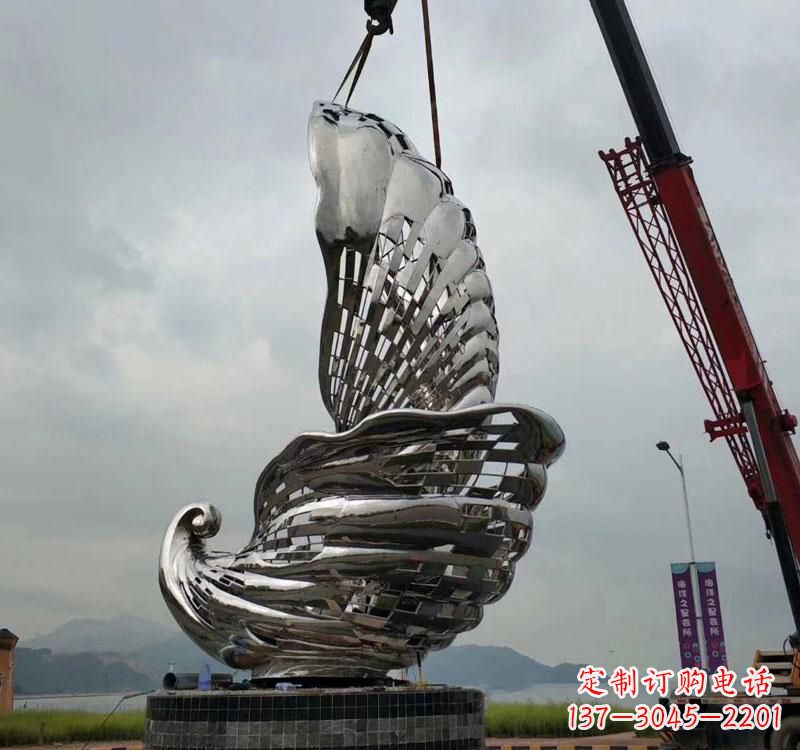 廊坊不锈钢海螺雕塑象征着海洋的美丽