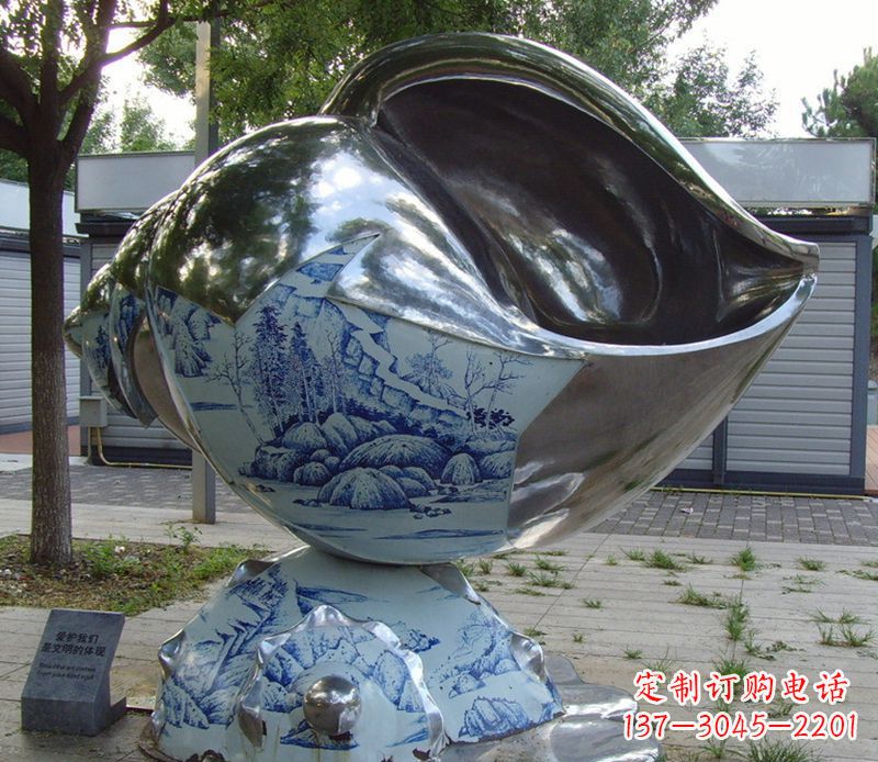 廊坊不锈钢海螺雕塑精致美观的艺术品