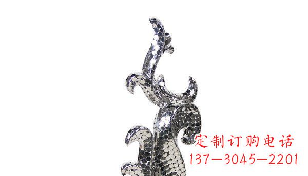 廊坊不锈钢海豚抽象雕塑精致的海洋之美