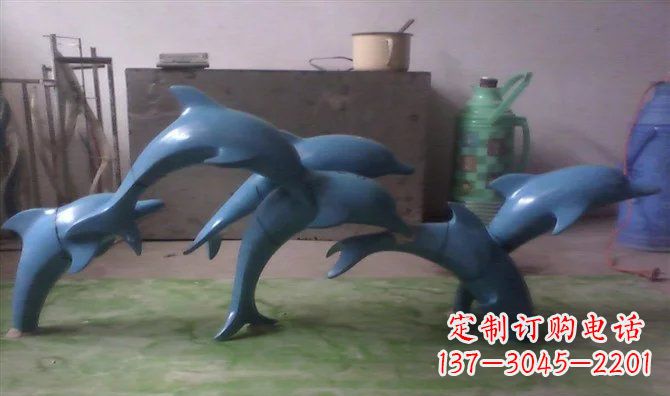 廊坊不锈钢海豚雕塑精致的艺术品