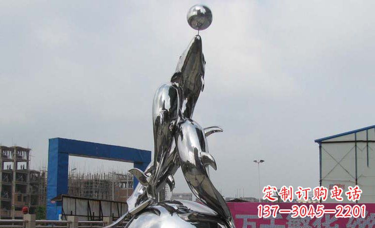 廊坊不锈钢海豚雕塑海洋之美的象征