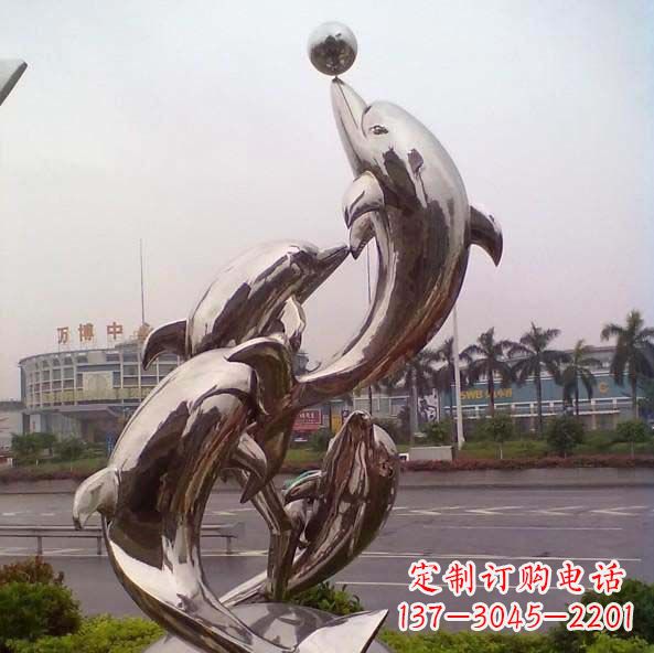 廊坊不锈钢海豚雕塑艺术之美
