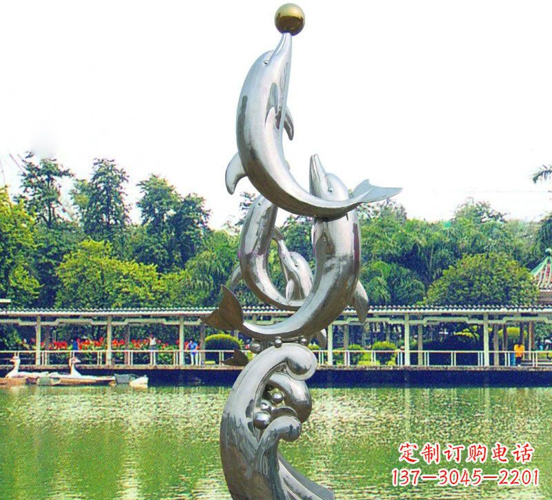 廊坊海豚的美丽雕塑