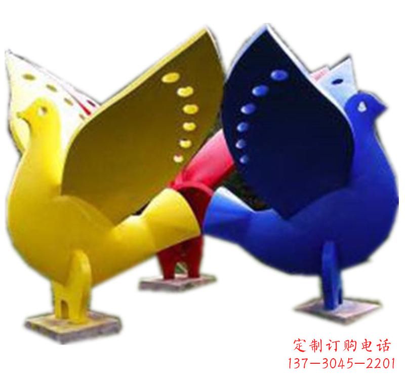 廊坊不锈钢制作的和平鸽雕塑