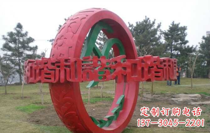 廊坊不锈钢谐圆环雕塑精致美观