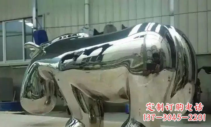 廊坊不锈钢河马雕塑一种新颖的艺术形式