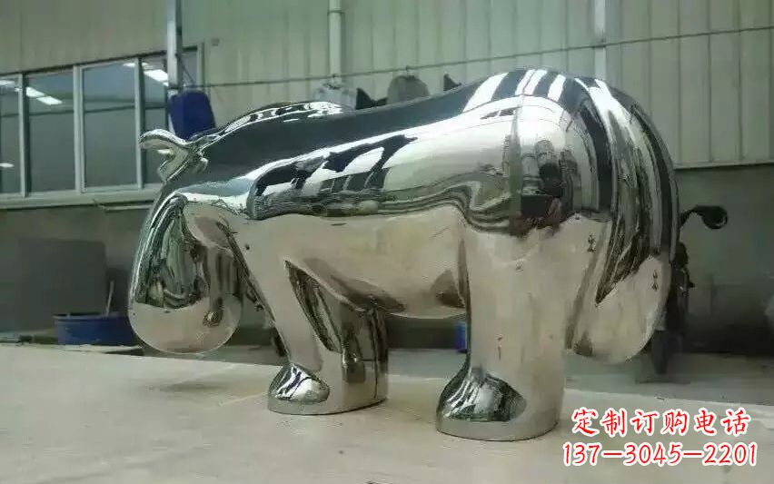 廊坊不锈钢河马雕塑美观耐用的艺术品