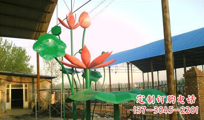廊坊不锈钢荷叶雕塑精美而优雅