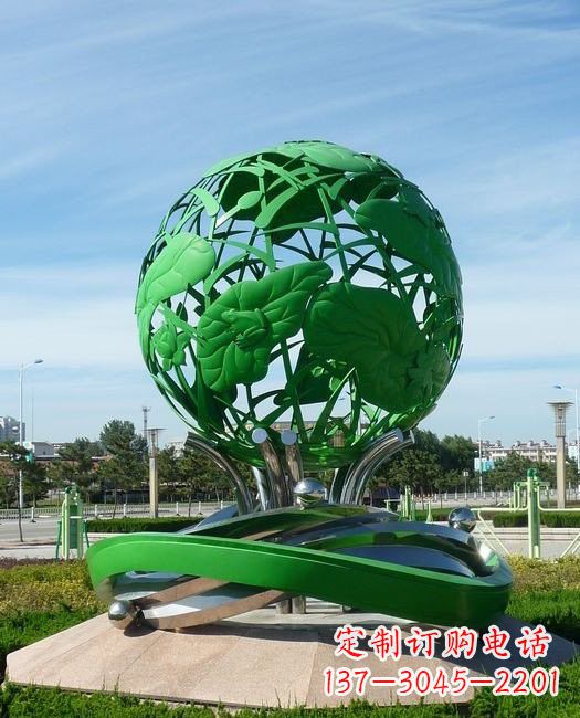 廊坊荷叶穿梭的美丽雕塑