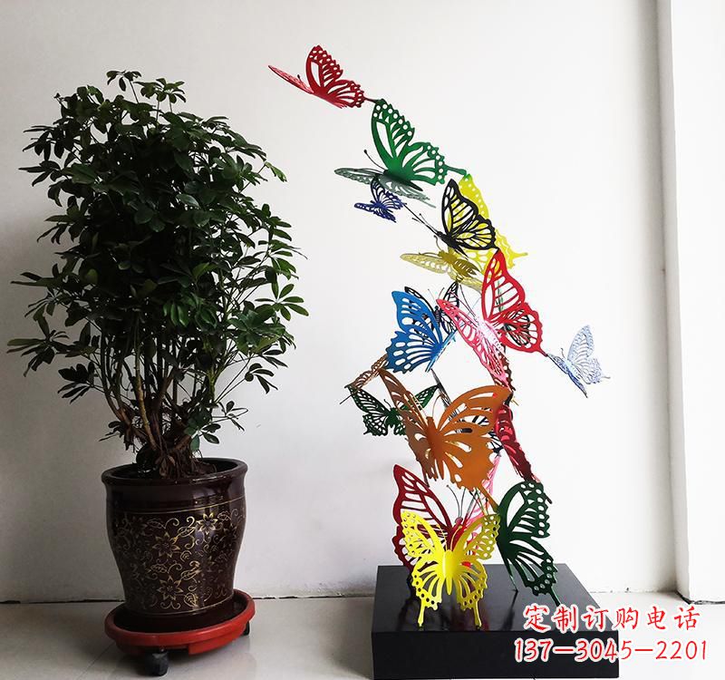 廊坊不锈钢蝴蝶雕塑精美的艺术品