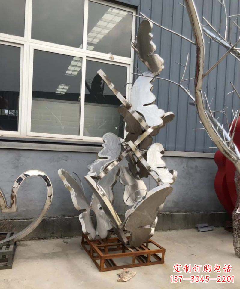 廊坊蝴蝶之舞不锈钢雕塑精美绝伦
