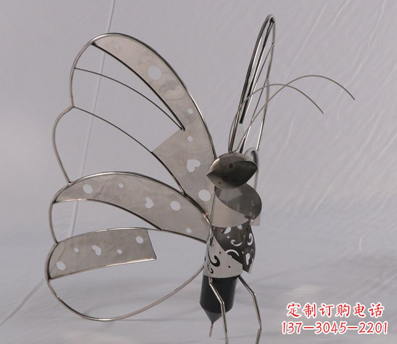廊坊不锈钢蝴蝶雕塑精美的艺术品