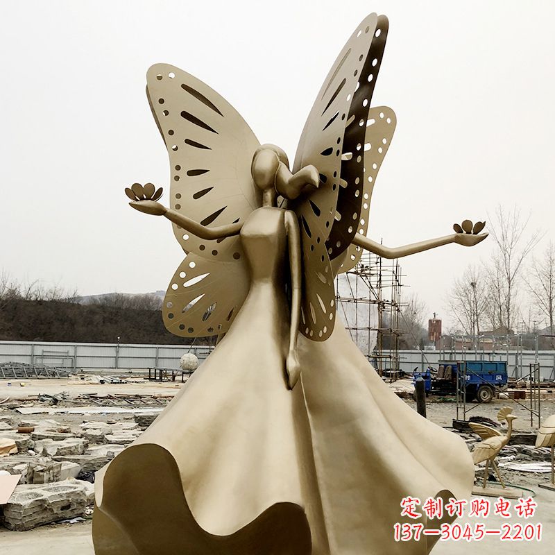 廊坊不锈钢蝴蝶少女艺术与美的完美结合