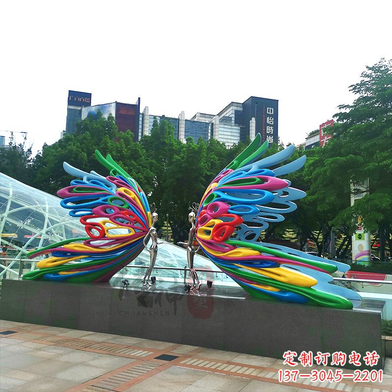 廊坊蝴蝶城市广场步道装饰雕塑