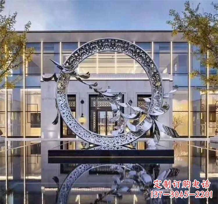 廊坊大雁飞翔,不锈钢户外雕塑雍容陈列