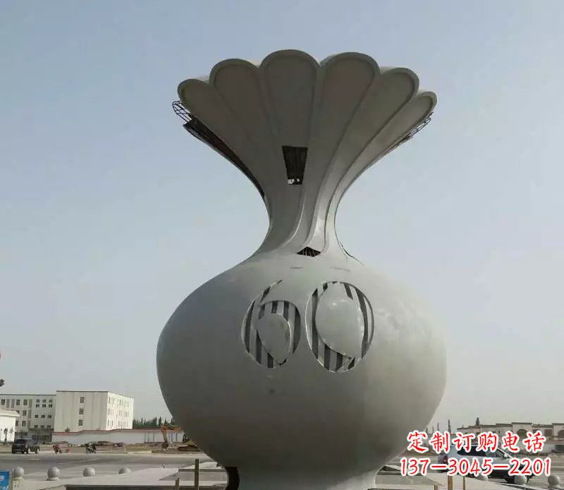 廊坊精美不锈钢花篮雕塑