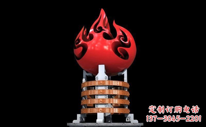 廊坊不锈钢火炬雕塑传承奋进精神