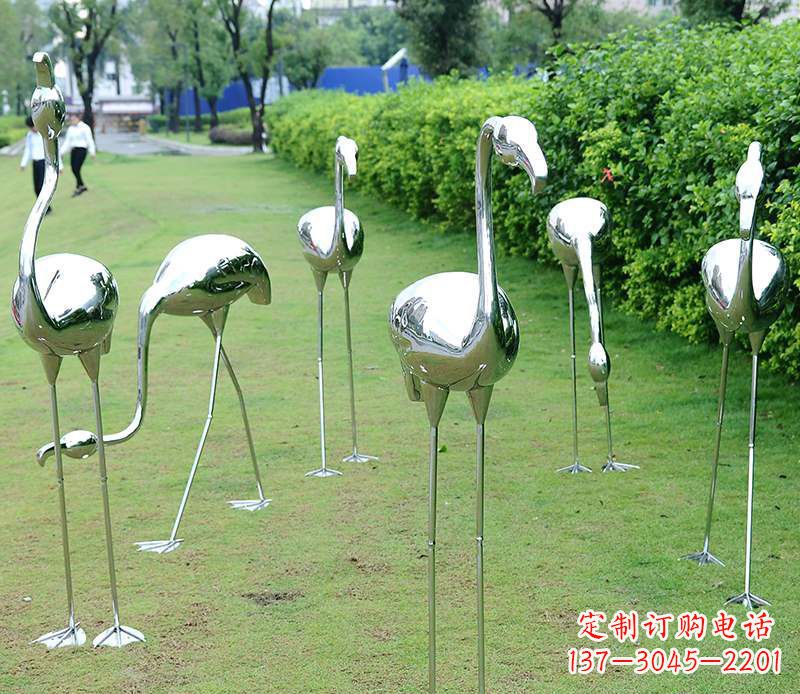 廊坊不锈钢火烈鸟雕塑美丽的艺术杰作