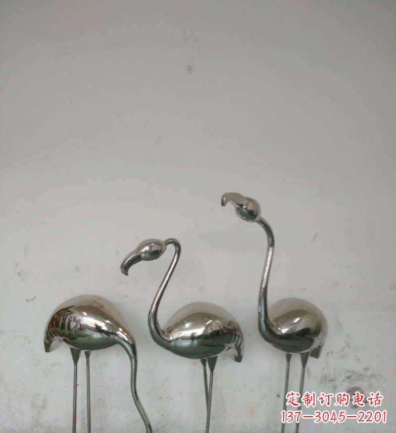 廊坊不锈钢火烈鸟雕塑把自然之美带入公园