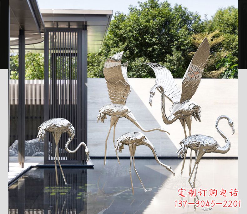 廊坊不锈钢火烈鸟雕塑雕刻艺术的精粹