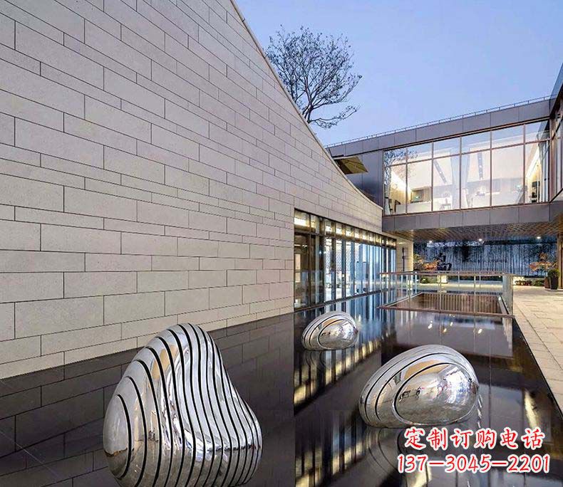 廊坊精美不锈钢假山雕塑