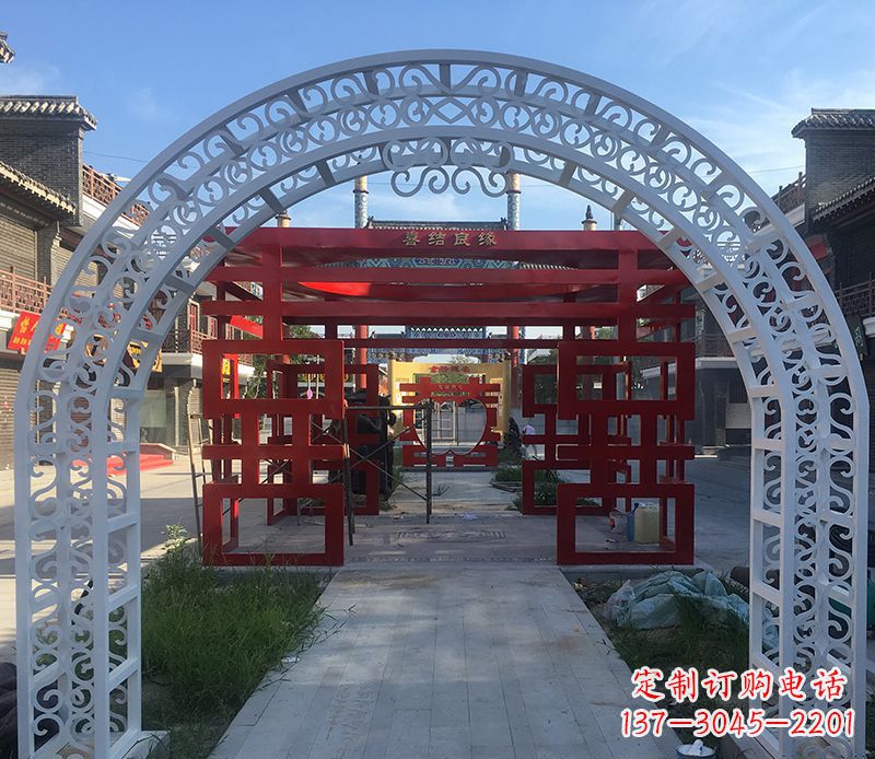 廊坊不锈钢拱门雕塑——精美绝伦