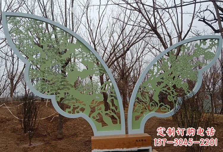 廊坊不锈钢剪纸蝴蝶翅膀雕塑