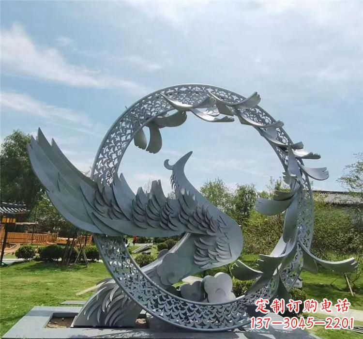 廊坊不锈钢简易凤凰雕塑精美绝伦