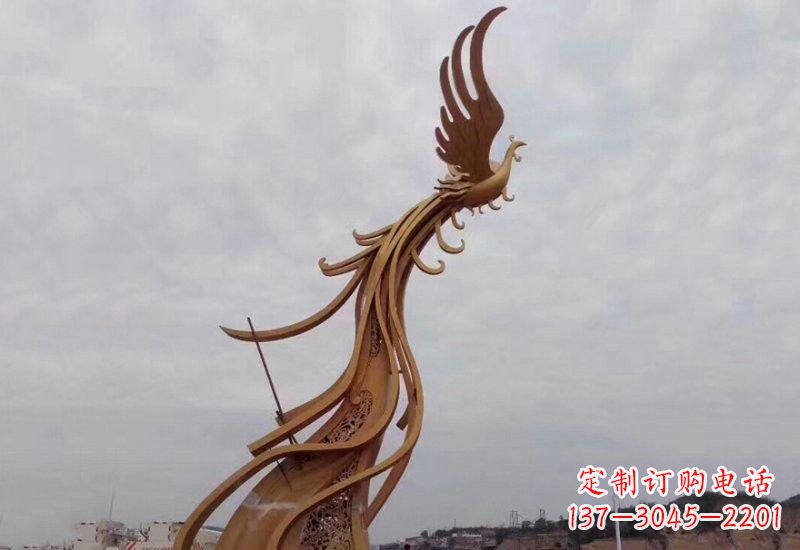 廊坊不锈钢凤凰雕塑精致美观